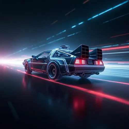 3d car wallpaper,delorean,car wallpapers,80's design,light trail,4k wallpaper,Photography,Artistic Photography,Artistic Photography 01