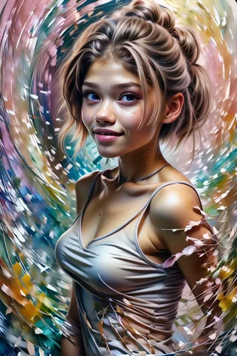 mystical portrait of a girl,fantasy portrait,world digital painting,digital art,water nymph,fae,fantasy art,psychedelic art,spiral background,faerie,mermaid background,digital artwork,fractals art,girl with speech bubble,digiart,digital creation,faery,girl in a wreath,swirling,digital painting