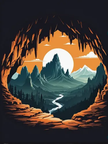 lava cave,cave on the water,lava tube,cave,glacier cave,chasm,mountain world,cave tour,mountains,mountain sunrise,volcano,hollow way,ice cave,lava dome,mountain landscape,fire mountain,mountain scene,sea cave,hobbit,pit cave,Unique,Design,Logo Design