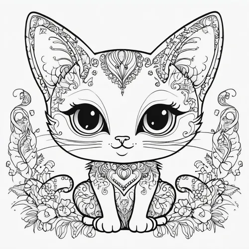 cat line art,cat vector,line art animal,coloring page,coloring pages,line art animals,drawing cat,flower cat,cartoon cat,calico cat,coloring pages kids,vector illustration,cat cartoon,eyes line art,cat drawings,japanese bobtail,cat frame,line art wreath,clipart sticker,devon rex,Illustration,Abstract Fantasy,Abstract Fantasy 10