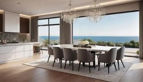 penthouses,modern kitchen interior,hovnanian,modern kitchen,luxury home interior,dining room,breakfast room,interior modern design,scavolini,oceanfront,contemporary decor,ocean view,dining table,kitchen design,modern decor,oceanview,waterview,dining room table,minotti,kitchen interior,Illustration,Abstract Fantasy,Abstract Fantasy 02