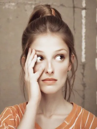 portrait of a girl,women's eyes,applying make-up,stressed woman,portrait photographers,woman thinking,retouching,young woman,eyebrow,woman face,woman's face,worried girl,portrait photography,thinking,bindi,mascara,vintage woman,natural cosmetic,portrait background,eye liner