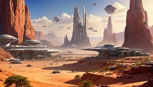 futuristic landscape,cardassia,farpoint,geonosis,barsoom,coruscant,homeworlds,homeworld,starbase,desert landscape,katarn,bajor,varsavsky,wildstar,hurston,desert desert landscape,sector,tatooine,extrasolar,ordos