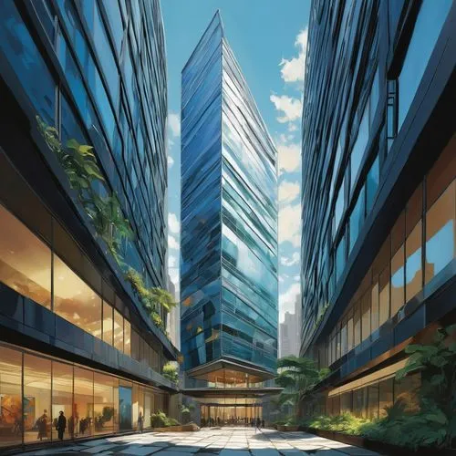 capitaland,glass facade,taikoo,sathorn,glass facades,glass building,citicorp,oticon,hongdan center,isozaki,biopolis,futuristic architecture,escala,towergroup,costanera center,kirrarchitecture,yuchengco,leedon,leaseplan,office buildings,Conceptual Art,Oil color,Oil Color 04