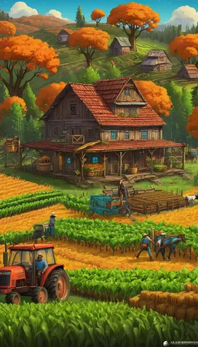 farm landscape,farm background,farms,farm tractor,farmstead,farm,farming,organic farm,agricultural,the farm,agriculture,farmlands,oktoberfest background,farm set,tractor,rural landscape,farm yard,farmer,harvest festival,farmland,Illustration,Realistic Fantasy,Realistic Fantasy 28