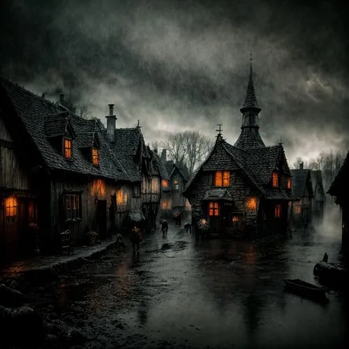 medieval street,escher village,medieval town,fantasy picture,aurora village,knight village,witch's house,houses silhouette,townscapes,arboga,fantasy landscape,winter village,blackmoor,alpine village,darktown,wooden houses,transylvania,santa's village,old village,halloween scene