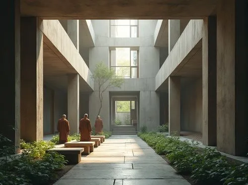 atriums,amanresorts,zumthor,courtyards,crematorium,cloistered,peristyle,narthex,monastic,courtyard,inside courtyard,columbarium,atrium,mausoleums,orangerie,the threshold of the house,cloister,breezeway,render,3d rendering,Photography,General,Realistic