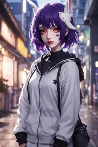 shinjuku,anime japanese clothing,harajuku,yuki nagato sos brigade,shibuya,anime girl,fuki,purple-white,white purple,anime 3d,purple wallpaper,white with purple,uruburu,tokyo city,ako,the purple-and-white,purple background,dusk background,hinata,sakura background,Photography,Natural