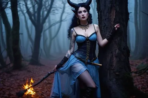 demoness,blue enchantress,hekate,huntress,sorceress,the enchantress,hecate,gothic woman,rasputina,helsing,ballerina in the woods,fantasy picture,enchantress,faerie,sirenia,bewitching,sorceresses,dark elf,witching,evil fairy,Art,Artistic Painting,Artistic Painting 09