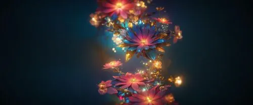 colorful lights are shown as art work,light fractal,fractal lights,diwali wallpaper,garland of lights,cosmic flower,apophysis