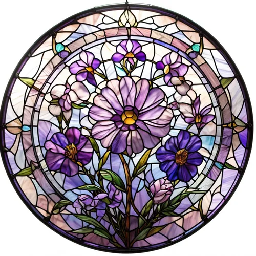 floral ornament,mosaic glass,stained glass pattern,round window,crown chakra flower,stained glass,decorative plate,flowers mandalas,stained glass window,circular ornament,art nouveau,art nouveau desig