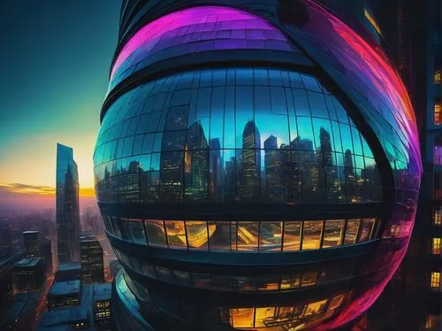 glass sphere,futuristic architecture,glass building,glass ball,gherkin,undershaft,eurotower,shard of glass,emp,prism ball,the energy tower,lensball,etfe,futuristic art museum,big marbles,colorful glass,crystal ball-photography,colorful city,gerkin,deloitte,Conceptual Art,Oil color,Oil Color 11