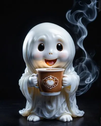 porcelaine,tea cup fella,halloween coffee,marshmallow art,real marshmallow,casper,hot cocoa,lucky tea,snowman marshmallow,po-faced,calaverita sugar,fragrance teapot,roasted coffee,cute coffee,hot coffee,mocaccino,feuerzangenbowle,macchiato,tea zen,tea candle,Photography,General,Realistic