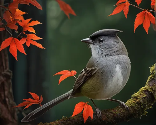 Write a mysterious story about a blackcap in a haunted forest.,eurasian blackcap,daurian redstart,tufted titmouse,african dusky flycatcher,chestnut-backed chickadee,dark-eyed junco,carolina chickadee,