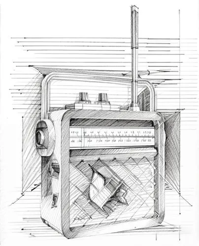 barograph,writing or drawing device,camera illustration,wood-burning stove,scientific instrument,masonry oven,laboratory oven,electric generator,straw press,sewing machine,evaporator,cannon oven,wood stove,gas stove,sugar cane press,tin stove,ventilator,apparatus,experimental musical instrument,radio receiver,Design Sketch,Design Sketch,Pencil Line Art