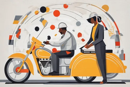 donut illustration,bike pop art,sidecar,motorcycles,rickshaw,electric scooter,e-scooter,mobility scooter,globe trotter,vespa,motorcycle,vintage illustration,motorbike,motor scooter,60's icon,girl with a wheel,piaggio,obike munich,scooter riding,transportation,Art,Artistic Painting,Artistic Painting 44