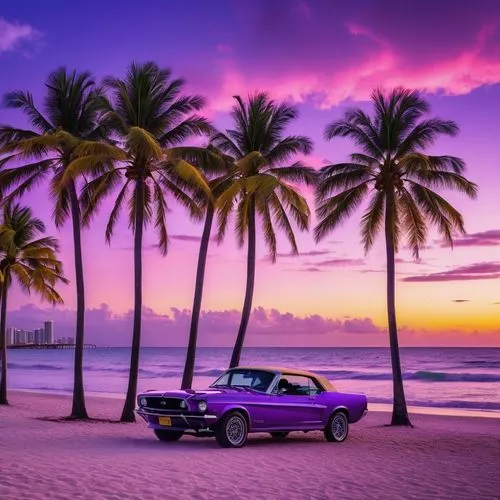 classic car and palm trees,cuba beach,cuba background,haulover,floride,fort lauderdale,car wallpapers,purple landscape,tropicalia,tropics,miami,south beach,tropical beach,cuba,paradises,palmbeach,oldsmobile,sunset beach,purple wallpaper,caribbean,Photography,General,Realistic