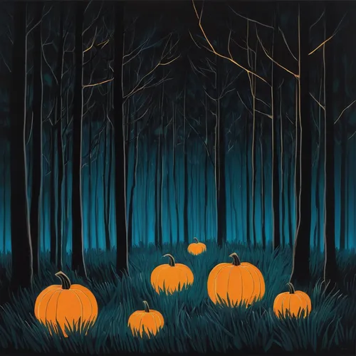 jack-o-lanterns,striped pumpkins,pumpkins,jack-o'-lanterns,decorative pumpkins,mini pumpkins,halloween pumpkins,halloween ghosts,pumpkin heads,autumn pumpkins,halloween illustration,pumkins,halloween background,halloween bare trees,haunted forest,halloween scene,pumpkin patch,pumpkin autumn,halloween owls,cartoon forest,Conceptual Art,Oil color,Oil Color 13