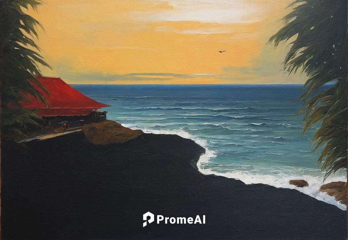 coastal landscape,kalalau,varkala,landscape with sea,beach landscape,kekaulike,hualalai,esalen,molokai,sea landscape,lanai,seascape,waimanalo,fresnaye,an island far away landscape,oil on canvas,kealak