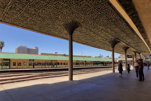 train platform,hollywood metro station,marrakech,marrakesh,train depot,ouarzazate,train station,the train station,islamic pattern,caravanserai,moroccan pattern,railroad station,railway platform,alhambra,passenger train,station bend,queensland rail,seville,elevated railway,spanish tile,Art,Artistic Painting,Artistic Painting 09