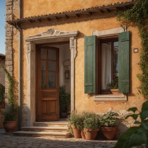 italian home 
,provencal life,exterior decoration,provence,french windows,tuscan,sicily window,houses clipart,terracotta tiles,house insurance,stucco frame,window with shutters,clay tile,ancient roman