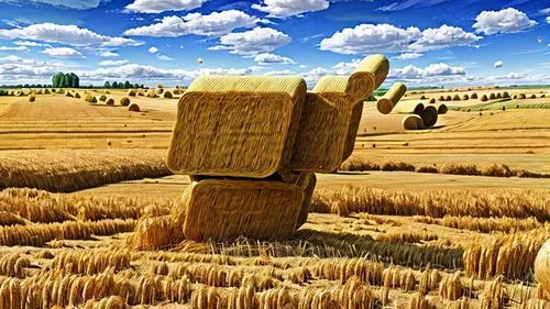 chair in field,hay stack,hay bales,hay bale,straw bales,bales of hay,hay barrel,straw field,wheat field,straw harvest,grain harvest,pile of straw,haystack,hay,bales,suitcase in field,grain field panorama,straw bale,haymaking,grain field