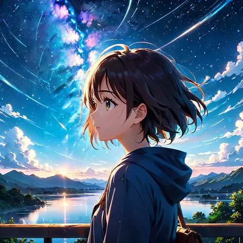 kumiko,night sky,starry sky,sky,star sky,nightsky,the night sky,utada,beautiful wallpaper,dusk background,falling stars,tanabata,hikari,kanno,suzumiya,akane,stargazing,fubuki,ghibli,falling star,Anime,Anime,General