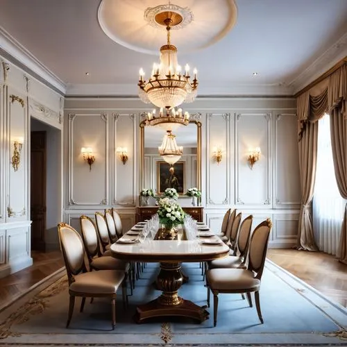 dining room,breakfast room,dining room table,dining table,baccarat,danish room,meurice,bouley,poshest,ritzau,board room,interior decoration,great room,boardroom,banquette,opulently,ornate room,interior decor,chateau margaux,enfilade