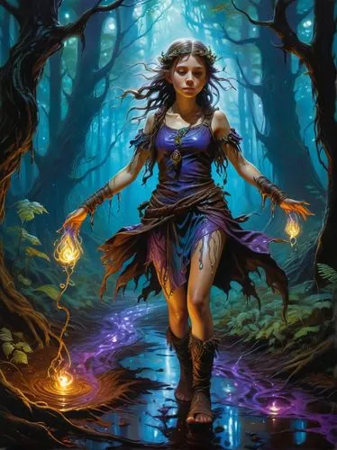 faerie,sorceress,the enchantress,fantasy picture,blue enchantress,fairie,Illustration,Realistic Fantasy,Realistic Fantasy 03