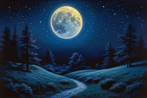 blue moon,moonlit night,moonlighted,moonbeams,lunar landscape,moon night,moonlit,moon and star background,moonbeam,hanging moon,moonscapes,moon phase,full moon,jupiter moon,moonshadow,moonscape,big moon,moonsorrow,moon at night,lune,Art,Classical Oil Painting,Classical Oil Painting 15