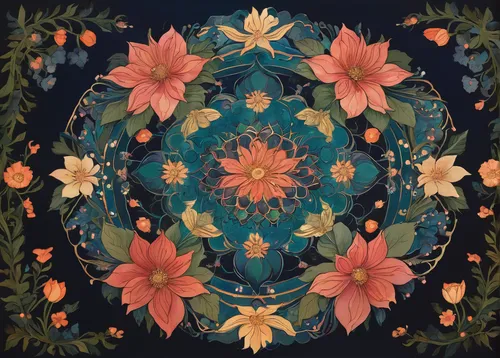 floral background,floral digital background,floral composition,flowers pattern,floral pattern,vintage flowers,flowers png,vintage floral,japanese floral background,mandala flower illustration,flower fabric,retro flowers,floral mockup,floral ornament,mandala background,kimono fabric,wreath of flowers,floral wreath,flower pattern,tapestry,Illustration,Retro,Retro 17