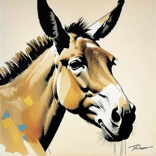 gemsbok,painted horse,platero,equine,cavallo,colorful horse,cheval,lusitano,eland,lipizzan,equines,portrait animal horse,arabians,elands,palomino,chevaux,konik,kauto,equus,venado,Illustration,Paper based,Paper Based 12