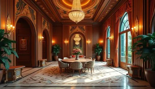 emirates palace hotel,royal interior,ornate room,dining room,hotel hall,amanresorts,breakfast room,hallway,foyer,entrance hall,crown palace,ballroom,corridor,lobby,habtoor,kempinski,dragon palace hotel,interior decor,luxury bathroom,cochere,Photography,General,Realistic