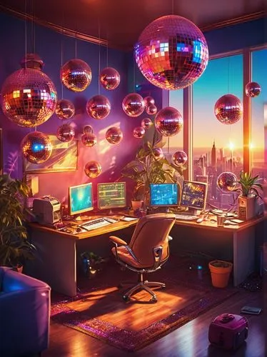 computer room,cyberscene,ufo interior,creative office,modern office,working space,aesthetic,desk,computerworld,3d fantasy,3d background,workspaces,computer art,kaleidoscape,fractal environment,study room,playing room,brighthouse,computerized,offices,Illustration,Realistic Fantasy,Realistic Fantasy 38