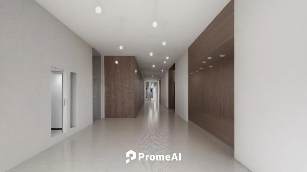 residnetial lobby, bright, minimalist design, ,hallway space,hallway,corridor,3d rendering,walk-in closet,daylighting,white room,render,surgery room,modern minimalist bathroom,ceiling lighting,wall la