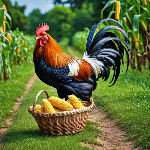 rooster in the basket,coq,cockerel,vintage rooster,gallo,pajarito,Photography,General,Realistic