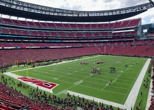 stadium falcon,football stadium,fedex field,football field,nfc,panorama from the top of grass,national football league,indoor american football,stadium,athletic field,gridiron football,nfl,spectator seats,empty seats,pano,panoramic photo,field west,football,atlanta,rfk stadium,Illustration,Paper based,Paper Based 07