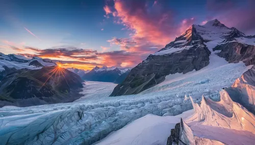 Sunset on the Jungfraujoch, view of the Aletsch Glacier,glacial melt,ice landscape,grosser aletsch glacier,glacier,glaciers,mount everest,gorner glacier,glacier tongue,morteratsch glacier,the glacier,