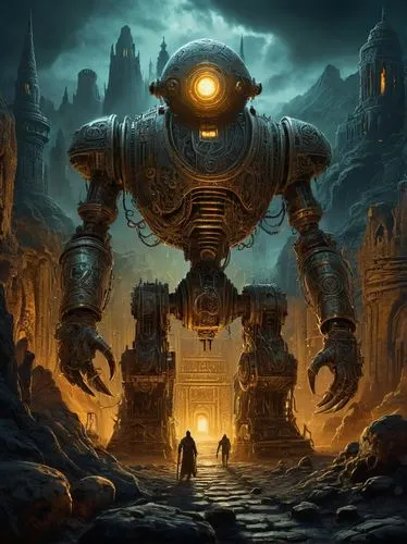 mechanician,golem,mecha,mechtild,dreadnought,dreadnaught,mordenkainen,mechwarrior,mechtilde,mechana,mech,mechs,golems,mondor,maschinen,armiger,malom,megalon,robnik,bioshock,Illustration,Realistic Fantasy,Realistic Fantasy 40