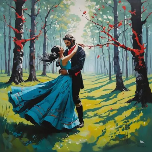 argentinian tango,dancing couple,wedding couple,tango,tango argentino,oil painting on canvas,young couple,oil on canvas,vintage couple silhouette,serenade,falling on leaves,waltz,romantic scene,way of the roses,oil painting,gone with the wind,romantic portrait,flamenco,throwing leaves,wedding photo,Illustration,Realistic Fantasy,Realistic Fantasy 24