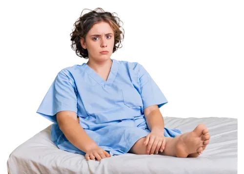 hospital patient, lying on bed, IV drip, oxygen mask, worn-out face, messy hair, pale skin, hospital gown, bare feet, weak body, fragile hands, worried expression, solo, realistic, softbox lighting, s