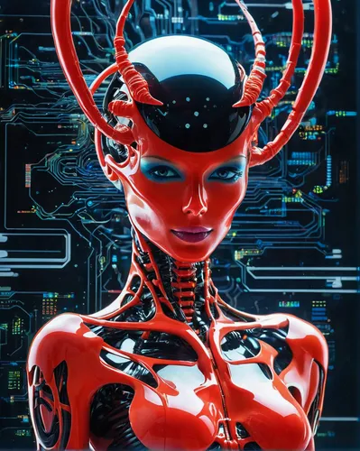 darth talon,cyber,cybernetics,red matrix,cyborg,asuka langley soryu,cyberspace,cyberpunk,humanoid,circuit board,circuitry,android,computer art,robotic,computer graphics,ai,bjork,girl at the computer,evangelion evolution unit-02y,scifi,Conceptual Art,Sci-Fi,Sci-Fi 04