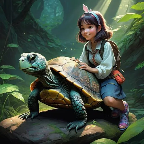 giant tortoise,tortoise,tortoises,galapagos tortoise,powelliphanta,turtle,tortuguero,turtletaub,giant tortoises,kids illustration,turtles,terrapin,arrietty,ifaw,land turtle,little boy and girl,game illustration,terrapins,marsh turtle,girl and boy outdoor,Illustration,Realistic Fantasy,Realistic Fantasy 34