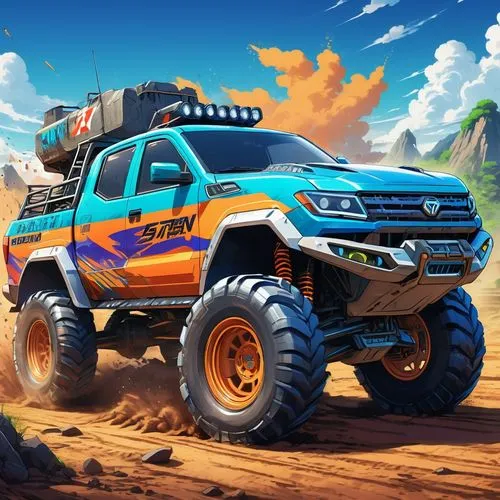 subaru rex,uaz,dakar rally,desert safari,kamaz,scx,Illustration,Japanese style,Japanese Style 03