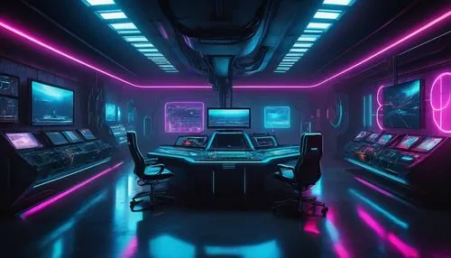 spaceship interior,ufo interior,computer room,cyberscene,80's design,spaceship space,synth,scifi,cyberpunk,futuristic,cyberia,neon,polara,nostromo,sulaco,neon arrows,cyberpatrol,sci - fi,retro diner,spaceland,Art,Artistic Painting,Artistic Painting 36