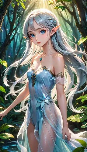 fae,siero,galadriel,water nymph,ninian,reynir,Anime,Anime,Traditional