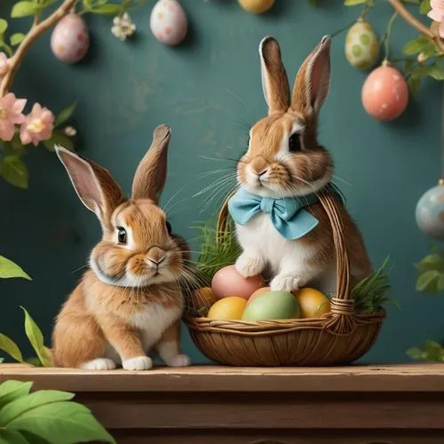 Cartoon style, cute,easter rabbits,easter décor,easter theme,rabbits,bunnies,easter background,easter eggs,rabbit family,peter rabbit,easter brunch,easter decoration,painting easter egg,happy easter h