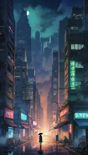 shinjuku,cityscape,tokyo city,cyberpunk,cybercity,akiba,tokyo,city at night,cloudstreet,cybertown,evening city,kamurocho,dusk,cityzen,dusk background,world digital painting,evening atmosphere,ikebukuro,shanghai,kowloon,Illustration,Japanese style,Japanese Style 03