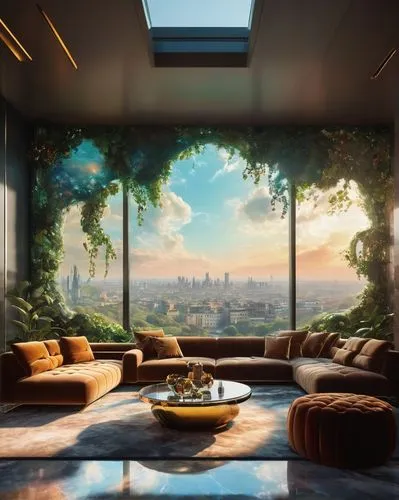 sky apartment,livingroom,apartment lounge,living room,sitting room,modern living room,penthouses,modern room,great room,sunroom,modern decor,breakfast room,interior modern design,3d rendering,luxury home interior,glass wall,contemporary decor,3d background,roof landscape,family room,Conceptual Art,Fantasy,Fantasy 05