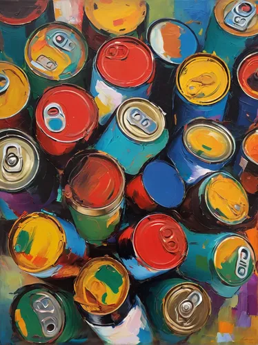 """Oil Cans"" series … a new image",paint cans,tin cans,acrylic paints,empty cans,cans of drink,paint tubes,beverage cans,canned food,cans,paints,spray cans,tin can,oils,spray can,canning,oil painting